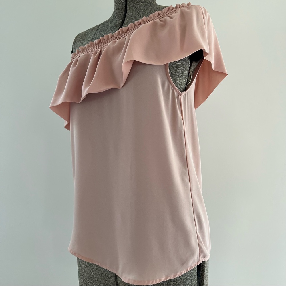 One Shoulder Ruffle Top - Picture 3 of 6